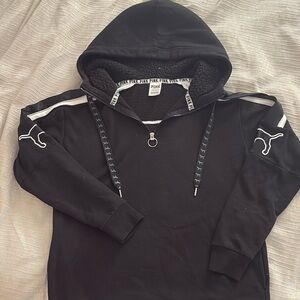 Victoria’s Secret PINK Varsity Dog Black Hoodie w/ Zip Up Sweater/Hoodie